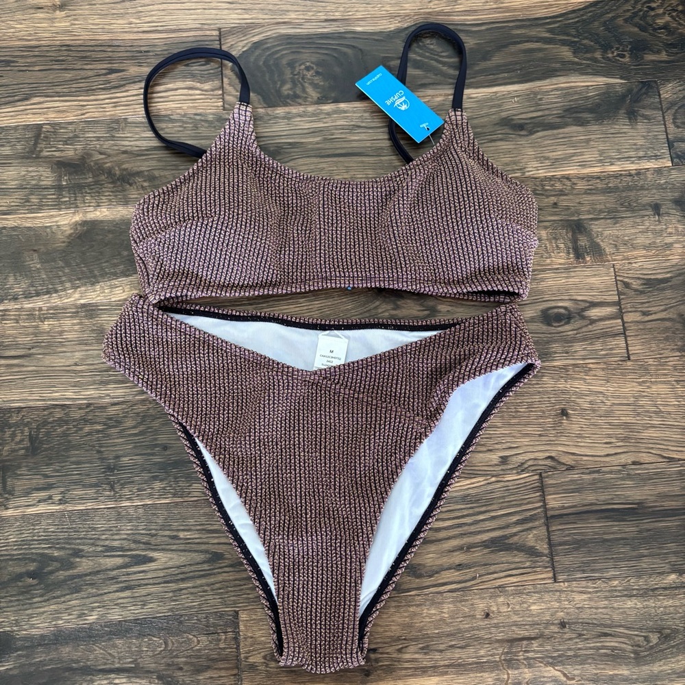 Cupshe Textured Two-Piece Bikini Swimsuit